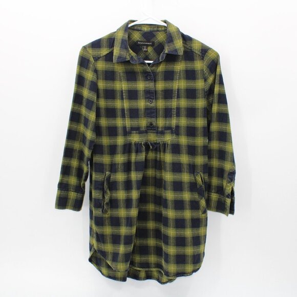Banana Republic Tops - Banana Republic Pixel Plaid Women Flannel Shirt Petite XS